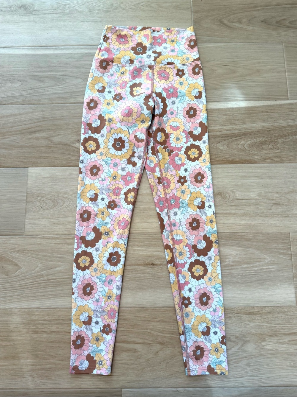 Beach Riot Floral Leggings S Retro High Waisted Yoga Pants